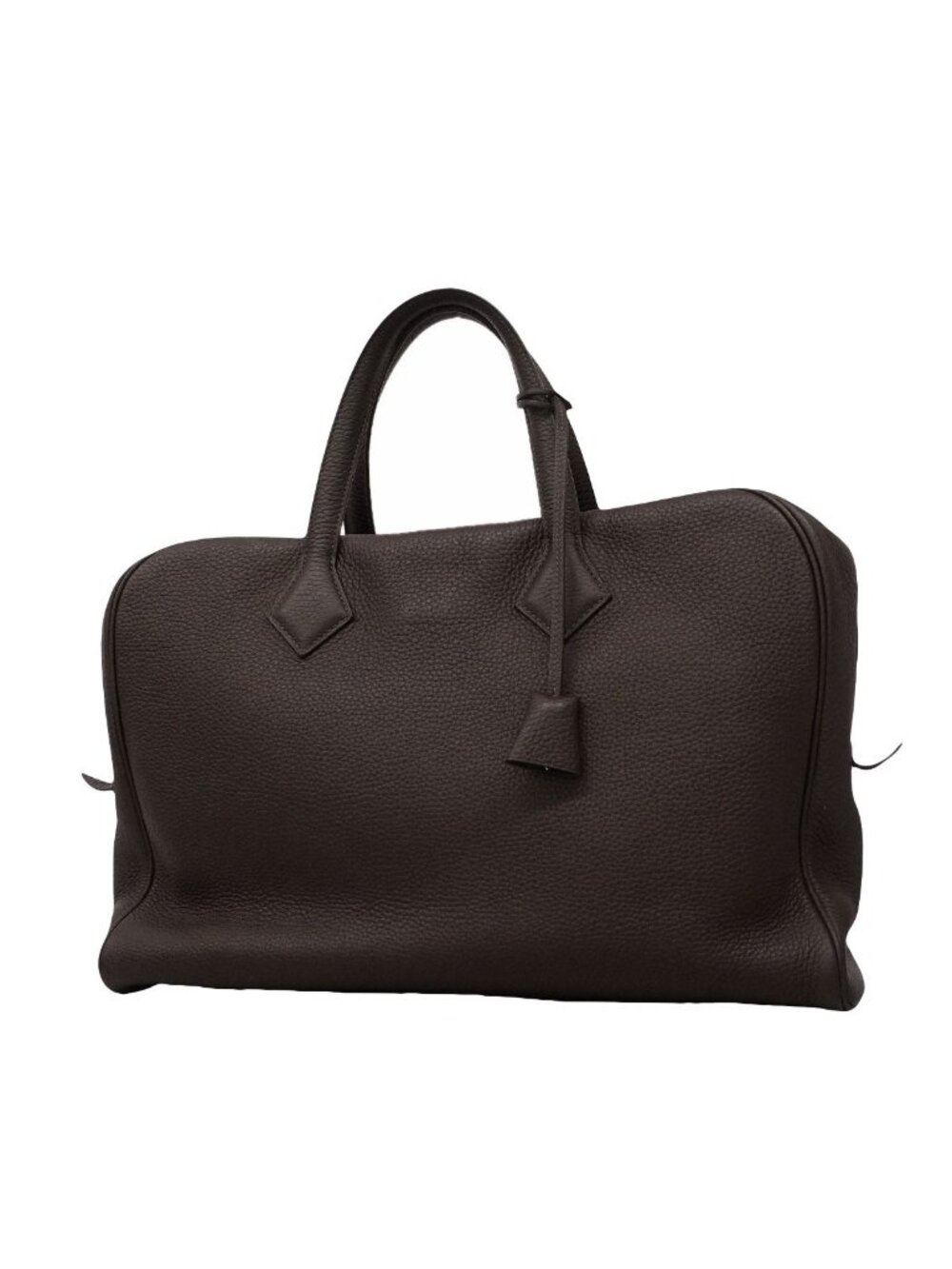 Hermes Tote Bag Victoria 43 Taurillon Clemence Ebene Silver